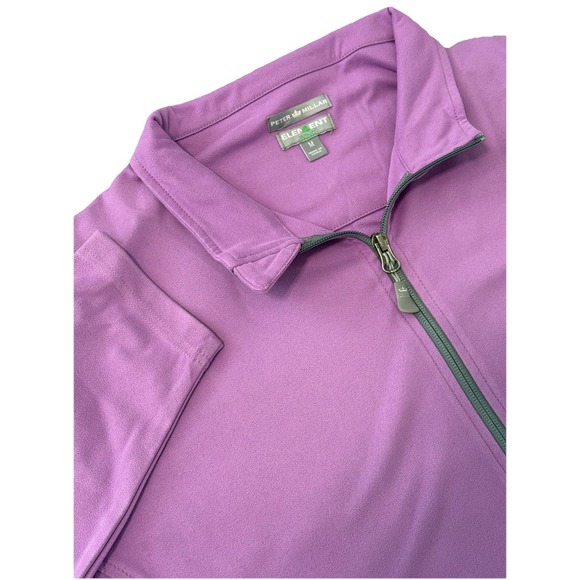 Peter Millar Element 4 Wind Men's Size Med Purple‎ Full Zip Stretch Golf Jacket - Picture 1 of 11